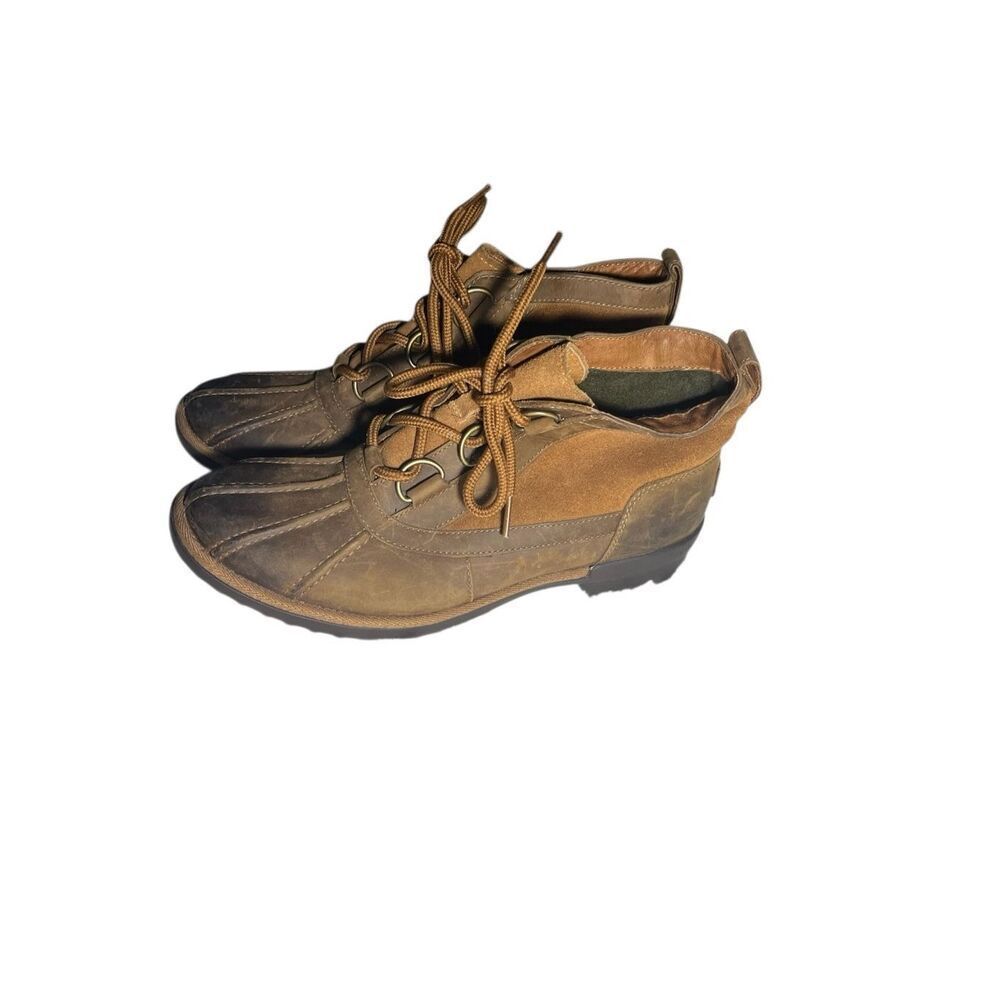 Ugg Greda brown duck boots waterproof lined rain snow 9.5